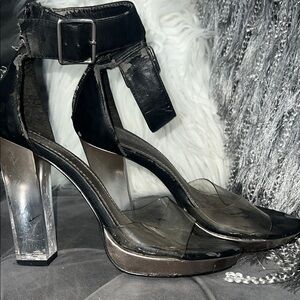 Elegant Black and Silver Women's Heels